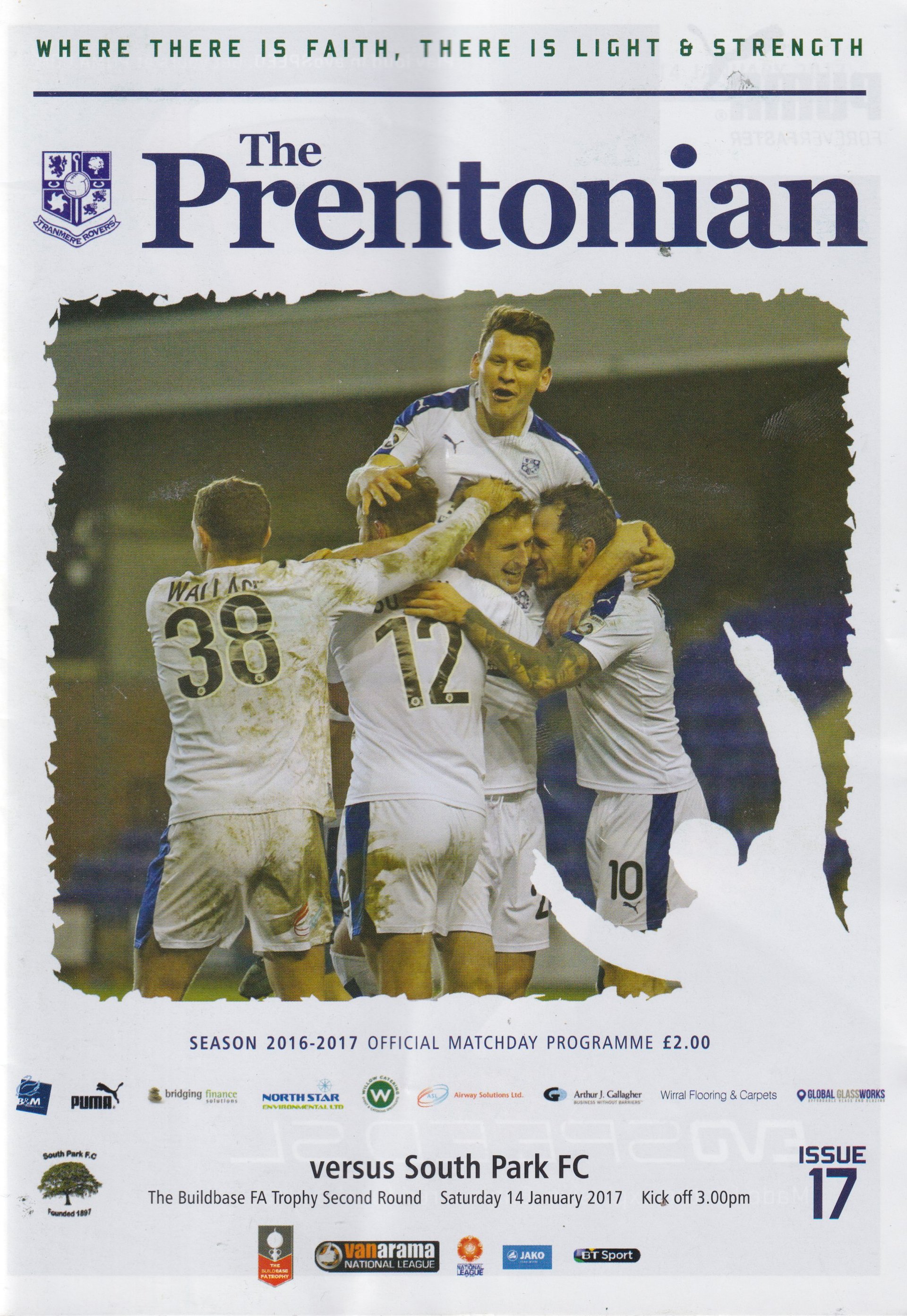 Tranmere Rovers v South Park match programme